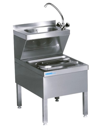 Ausguss-Handwasch-Kombination - Tiefe 700 mm - Standausführung