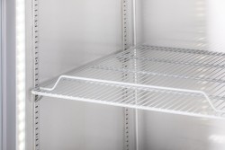 Edelstahlkühlschrank 3-türig mit Glastüren KU 1900 G