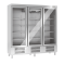 Edelstahl-Tiefkühlschrank 3-türig mit Glastüren TKU 1900 G