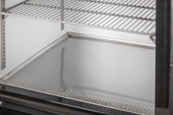 Glastürkühlschrank 2-türig schwarz KU 1200 G
