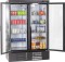 Glastürkühlschrank 2-türig schwarz KU 1200 G
