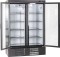 Glastürkühlschrank 2-türig schwarz KU 1200 G