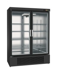 Tiefkühlschrank mit 2 Glastüren schwarz TKU 1200 G