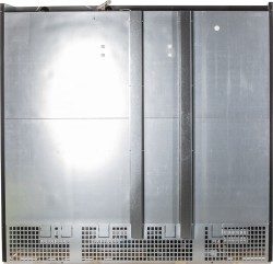 Glastürkühlschrank schwarz 3-türig KU 1850 G mit Drehtüren