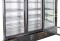 Glastürkühlschrank schwarz 3-türig KU 1850 G mit Drehtüren