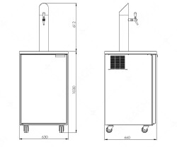 Mobile Edelstahl Bierbar BT 30 inkl. Zapfsäule & Druckminderer