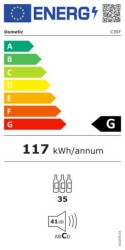 Weinkühlschrank C35F für 35 Flaschen freistehend