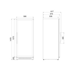 Weinkühlschrank C101G für 101 Flaschen einbaufähig