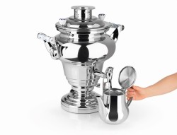 Samowar Royal aus Edelstahl 2 Liter