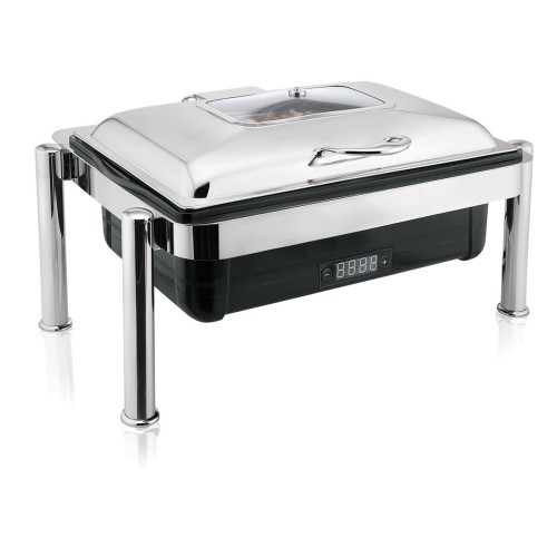 Elektro Chafing Dish Edelstahldeckel mit Sichtfenster