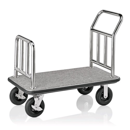 Gepäckwagen 4 Rollen Silberfarben