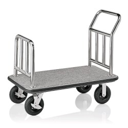 Gepäckwagen 4 Rollen Silberfarben