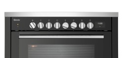 Induktionsherd schwarz 6 Platten & Backofen 6K-EBMF