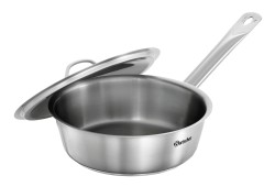 Edelstahl Bratpfanne mit Deckel E240-D1