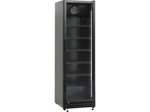 Glastürkühlschrank schwarz SD 430Eblack