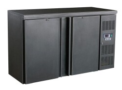 Barkühlschrank mit 2 Volltüren schwarz BB 150