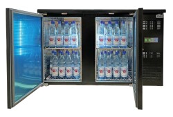 Barkühlschrank mit 2 Volltüren schwarz BB 150