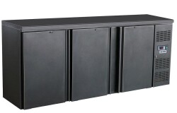 Barkühlschrank mit 3 Volltüren schwarz BB 200