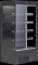 Wandkühlregal Variant 132 Black Line mit Glasschiebetüren