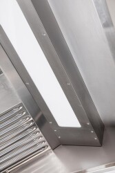 Wandhaube Trapezform 200x90cm Flammschutzfilter Typ F1