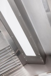 Wandhaube Trapezform 260x110cm Flammschutzfilter Typ F1