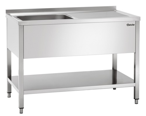 Spüle mit 1 Becken Abtropffläche re. Grundboden B1200