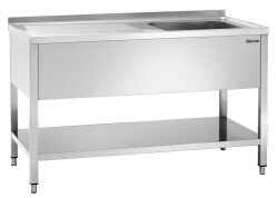 Spüle mit 1 Becken Abtropffläche li. Grundboden...