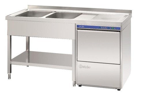 Spülcenter 2 Becken Abtropffläche (re.) Grundboden B1600