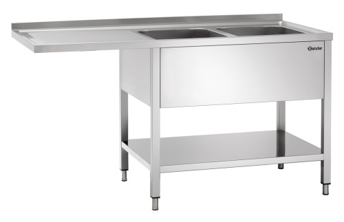 Spülcenter 2 Becken Abtropffläche (li.) Grundboden B1600