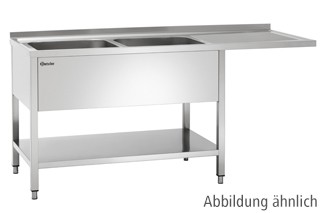 Spülcenter 2 Becken Abtropffläche (li.) Grundboden B1800