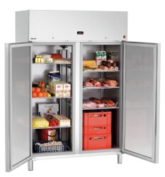 Edelstahl Kühlschrank mit 2 Türen 2/1GN 1400L