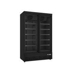 Tiefkühlschrank schwarz mit 2 Glastüren GTK 930...