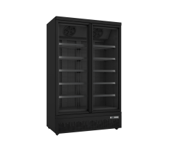Tiefkühlschrank schwarz mit 2 Glastüren GTK 930...