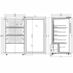 Kühlschrank schwarz Counter 98v2-black
