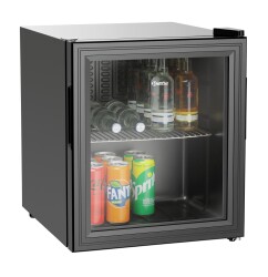 Mini Glastür Kühlschrank schwarz 46 Liter