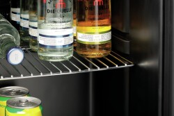 Mini Glastür Kühlschrank schwarz 46 Liter