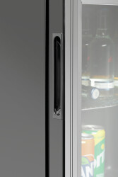 Mini Glastür Kühlschrank schwarz 46 Liter