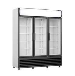 Kühlschrank mit 3 Glastüren & Werbetafel...