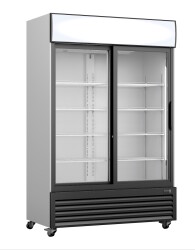 Kühlschrank mit 2 Glasschiebetüren &...