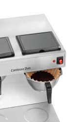Kaffeemaschine Contessa Duo Korbfiltereinsatz mit Kaffee