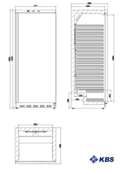 Edelstahl Kühlschrank 602 U CHR
