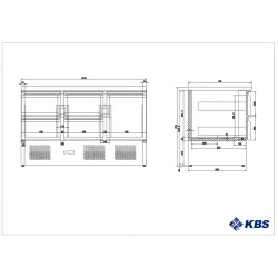 Kühltisch mit 1 Tür & 4 Schubladen KTM 304