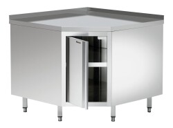 Edelstahl Eckschrank 700 FT mit Zwischenboden