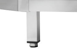 Edelstahl Eckschrank 700 FT mit Zwischenboden