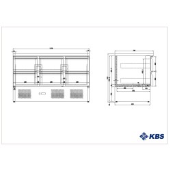 Kühltisch mit 6 Schubladen KTM 306