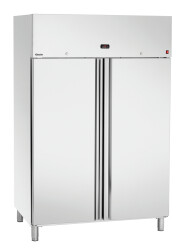 Edelstahl Tiefkühlschrank mit 2 Volltüren 1400...