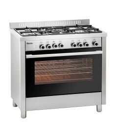 Gasherd 5 Flammen und Elektro-Backofen