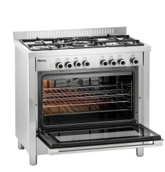 Gasherd 5 Flammen und Elektro-Backofen