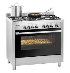 Gasherd 5 Flammen und Elektro-Backofen