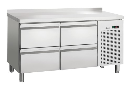 Kühltisch S4-150 MA mit 4 Schubladen und Aufkantung